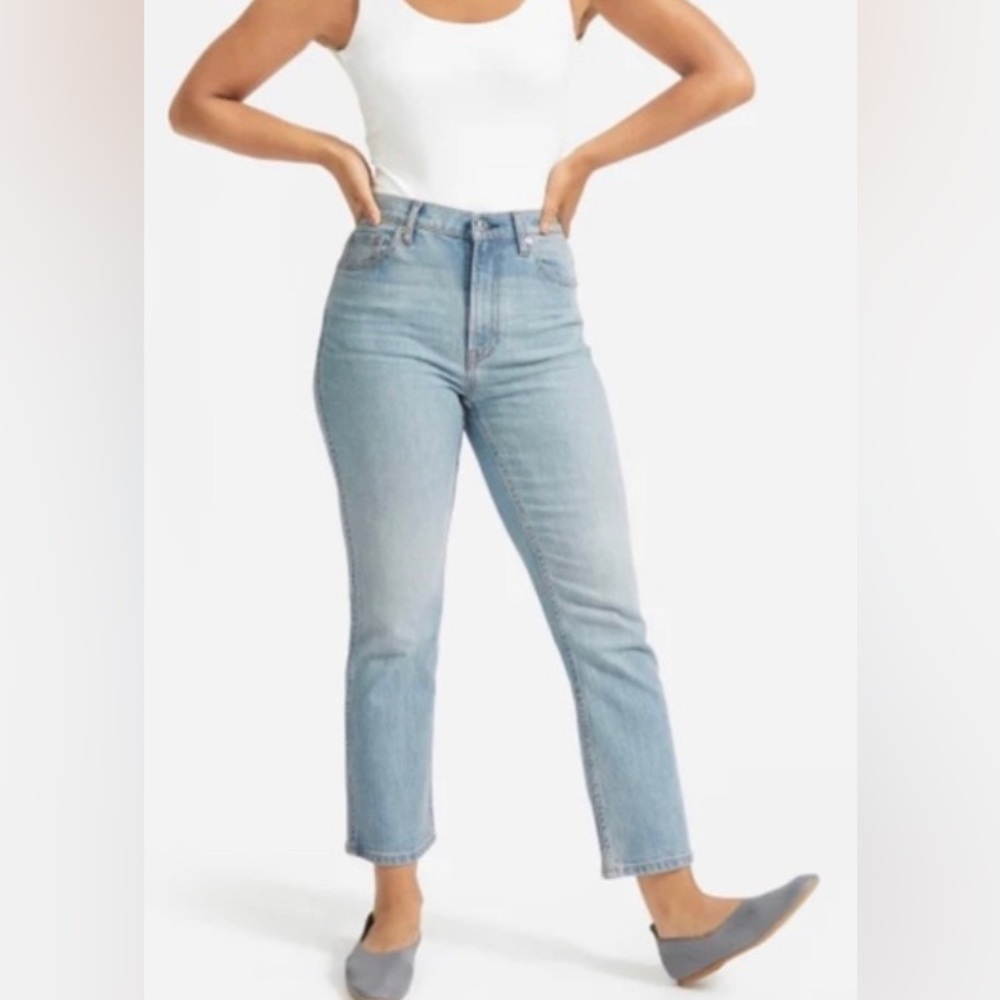 Everlane The Cheeky Bootcut Jean high waist Mom Jean Crop.. Womens size 26